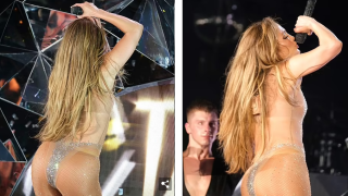 Jennifer Lopez Stuns In a Transparent Nude Bodysuit